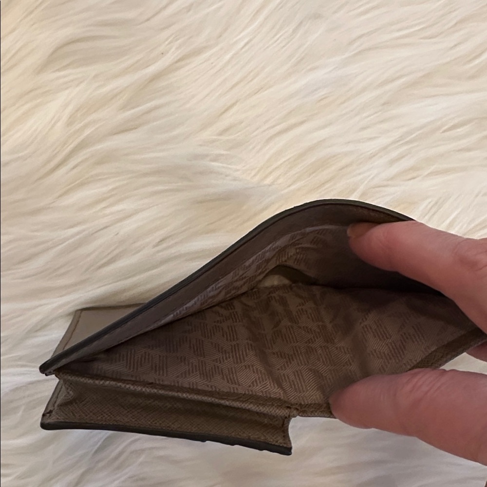 Michael Kors Taupe Wallet with Gold Logo - Picture 3 of 6